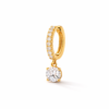 Moissanite Pavé Huggie Hoop Drop Earring