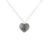 Labradorite Heart Pendant Necklace Sterling Silver Chain