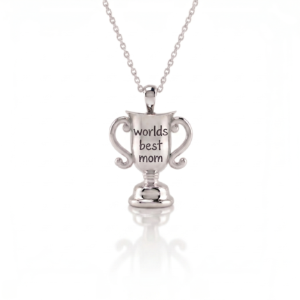 Celebrate Motherhood with Silver Trophy Pendant Necklace