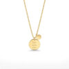 Engraved "Best Mom Ever" 18K Gold Filled Coin Pendant Necklace
