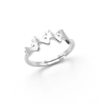 Mother’s Day Baby Feet Ring 925 Sterling Silver Rhodium Plated