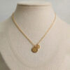 Engraved "Best Mom Ever" 18K Gold Filled Coin Pendant Necklace - Image 4