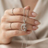 Baby Feet Name Necklace Sterling Silver White Rhodium - Image 10