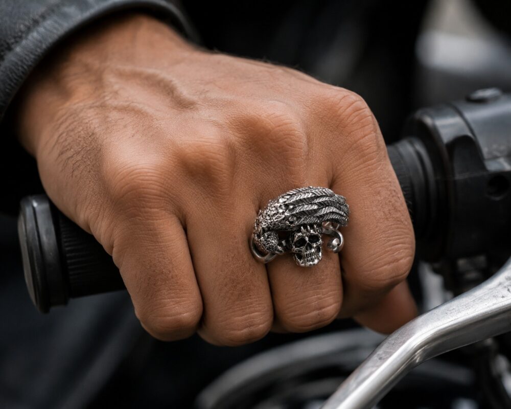 skull and eagle ring