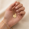 Engraved "Best Mom Ever" 18K Gold Filled Coin Pendant Necklace - Image 3