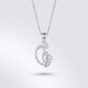 Baby Feet Name Necklace Sterling Silver White Rhodium - Image 9