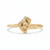 Custom Name Baby Feet Ring 925 Silver 18K Gold Filled CZ