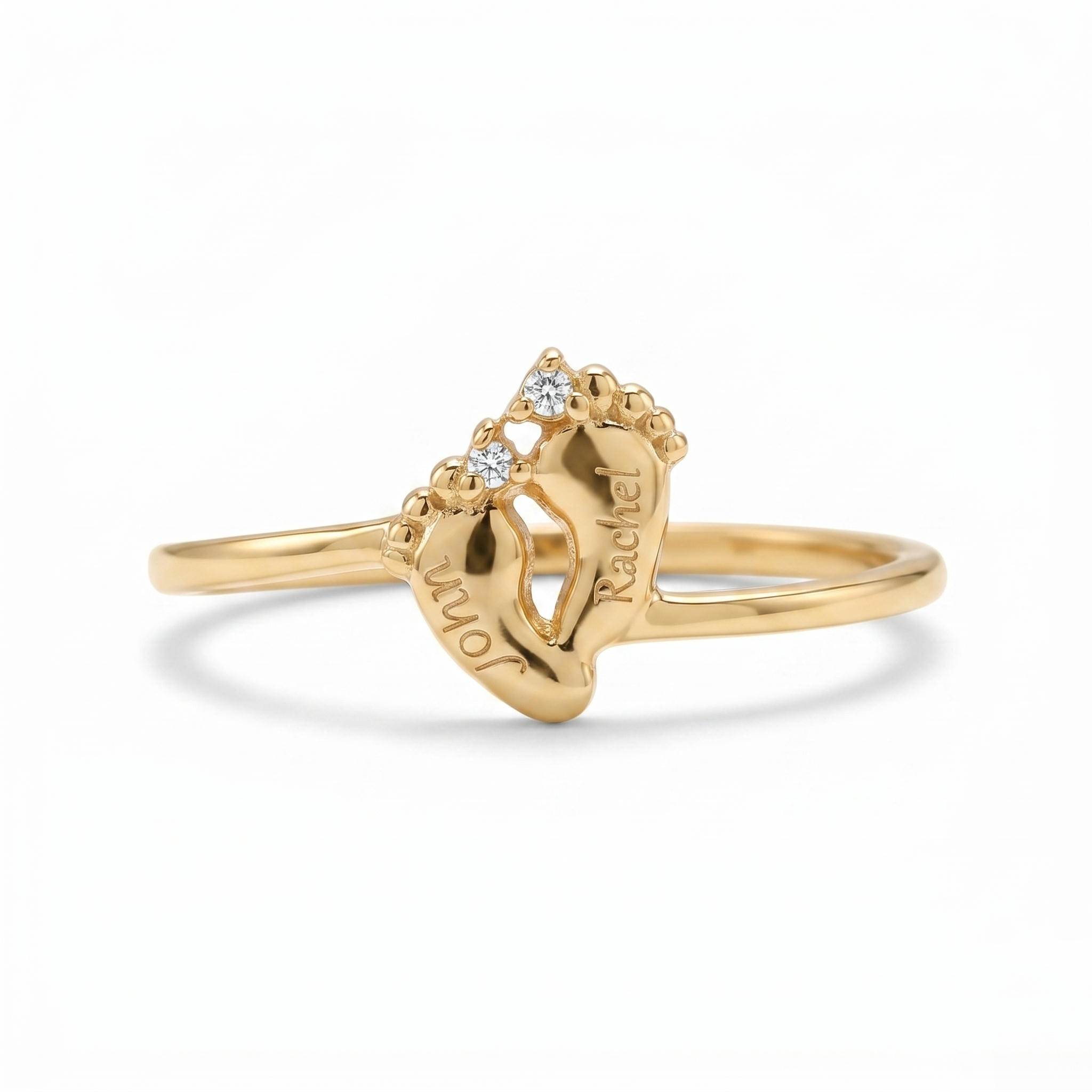 Gemini_Generated_Image_grqtw2grqtw2grqt Custom Name Baby Feet Ring 925 Silver 18K Gold Filled CZ - Image 1