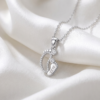 Baby Feet Name Necklace Sterling Silver White Rhodium - Image 8