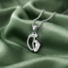 Baby Feet Name Necklace Sterling Silver White Rhodium - Image 7