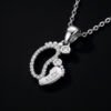 Baby Feet Name Necklace Sterling Silver White Rhodium - Image 6