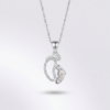 Baby Feet Name Necklace Sterling Silver White Rhodium - Image 5