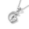 Baby Feet Name Necklace Sterling Silver White Rhodium - Image 3