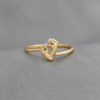 Custom Name Baby Feet Ring 925 Silver 18K Gold Filled CZ - Image 7