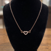 Mother’s Day 925 Sterling Silver Rose Gold Heart Pendant Necklace with CZ - Image 3