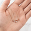 Mother’s Day 925 Sterling Silver Rose Gold Heart Pendant Necklace with CZ - Image 5