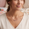 Mother’s Day 925 Sterling Silver Rose Gold Heart Pendant Necklace with CZ - Image 2