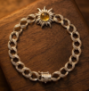 Sun Citrine Stone Silver Bracelet with box clasp - Image 3