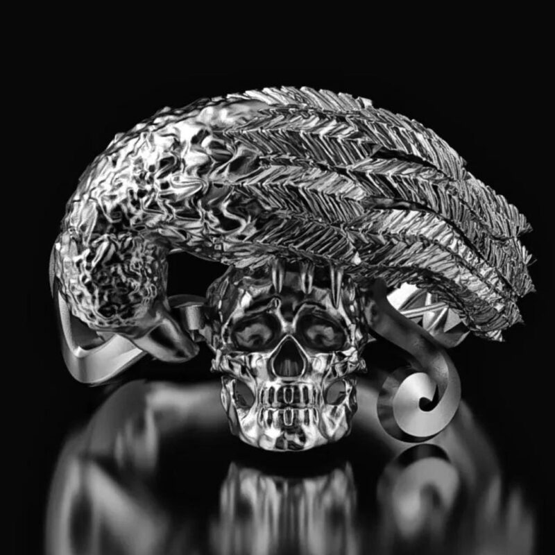 skull and eagle ring