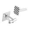 Checkerboard Cufflink 925 Silver White Rhodium - Image 4