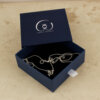 No-Stone Gothic "P" Necklace in 925 Silver Rhodium Plated - Image 3