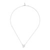 No-Stone Gothic "P" Necklace in 925 Silver Rhodium Plated - Image 5