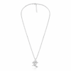 No-Stone Love Symbol Necklace in 925 Silver Rhodium Plated