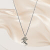 No-Stone Love Symbol Necklace in 925 Silver Rhodium Plated - Image 6