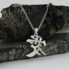 No-Stone Love Symbol Necklace in 925 Silver Rhodium Plated - Image 5