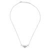 American Diamond Halo Pendant Silver Necklace - Image 4