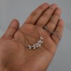 American Diamond Halo Pendant Silver Necklace - Image 3