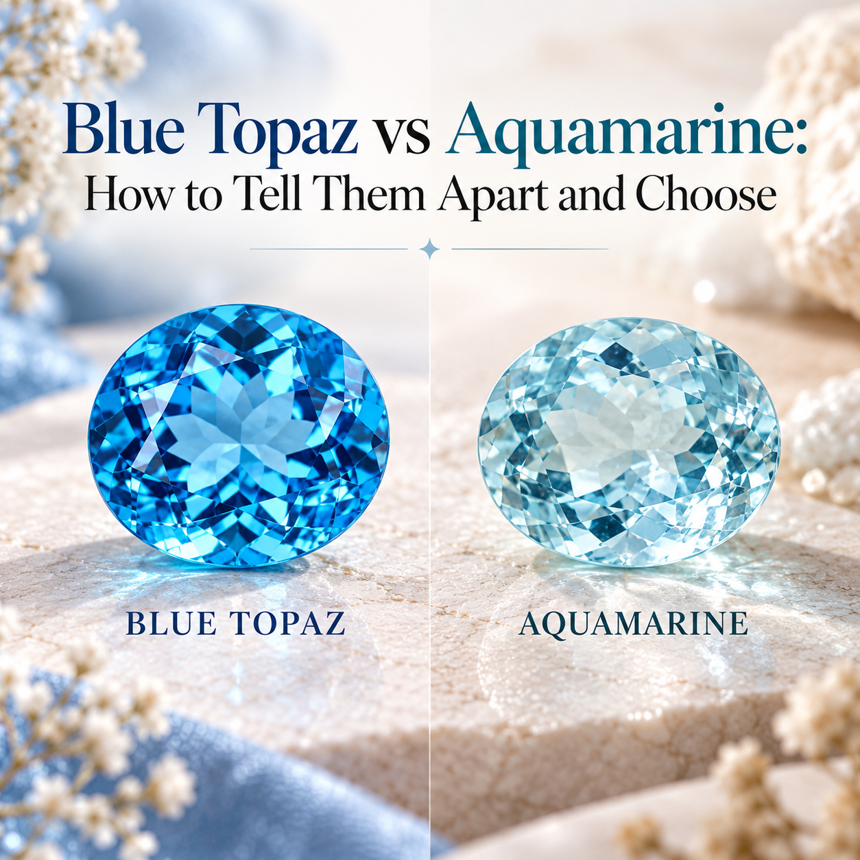 Blue Topaz vs Aquamarine: How to Tell Them Apart and Choose