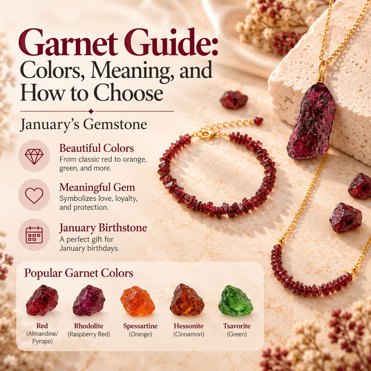 Garnet Guide: Colors, Meaning, and How to Choose January's Gem
