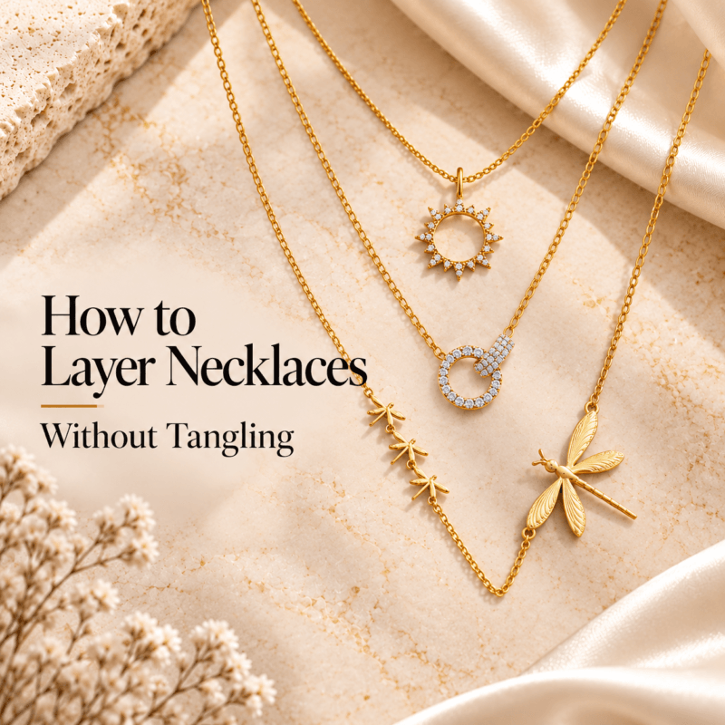 How to Layer Necklaces Without Tangling