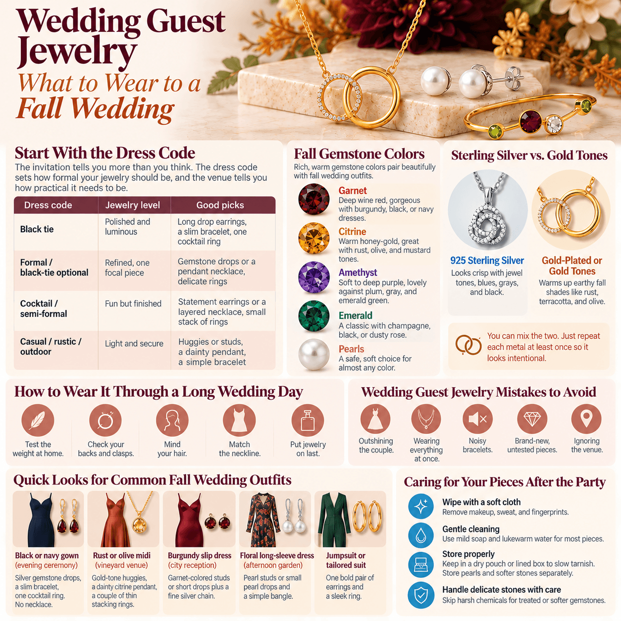 Wedding Guest Jewelry: What to Wear to a Fall Wedding