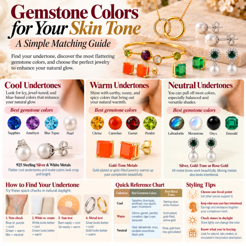 Gemstone Colors for Your Skin Tone: A Simple Matching Guide