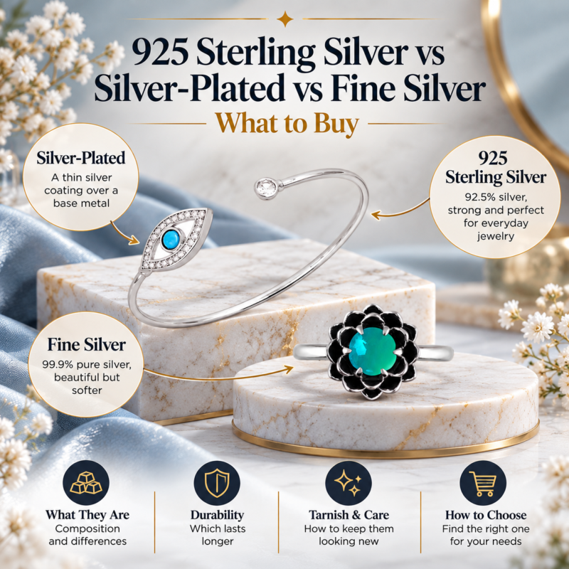 925 Sterling Silver vs Silver-Plated vs Fine Silver: What to Buy